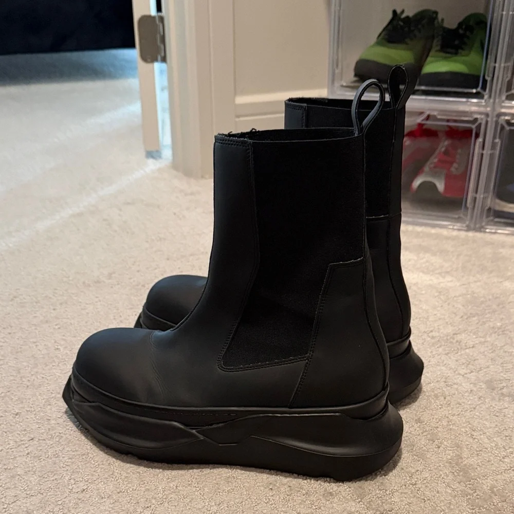 Rick Owen’s Chunky Black Platform Boots Beetle Abstract Boots (Worn Once) - Picture 3 of 7